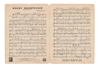 Lantz, Walter. (1899–1994) Sketch & Signed Photograph with Original Sheet Music