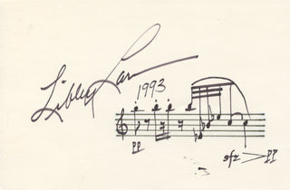 Larsen, Libby. (b. 1950) Autograph musical quotation signed