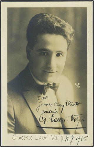 Lauri-Volpi, Giacomo. (1892-1979) Signed Photograph