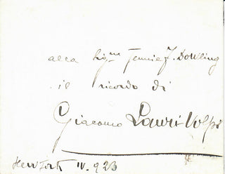 Lauri-Volpi, Giacomo. (1892-1979) Autograph Signature