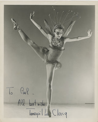 Le Clercq, Tanaquil. (1929–2000) Signed Photograph in Balanchine's "Metamorphoses"