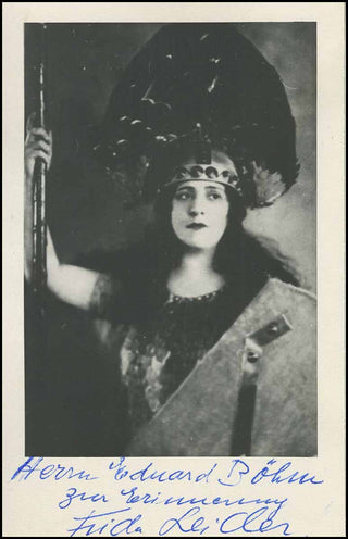 Leider, Frida. (1888-1975) Signed Photograph