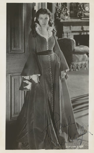 Leigh, Vivien. (1913–1967) Signed Photograph in "Gone with the Wind"
