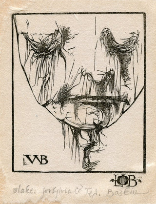 Baskin, Leonard. (1922 - 2000) Two Blake Engravings INSCRIBED TO SYLVIA PLATH AND TED HUGHES