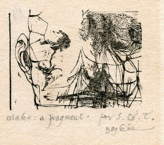 Baskin, Leonard. (1922 - 2000) Two Blake Engravings INSCRIBED TO SYLVIA PLATH AND TED HUGHES