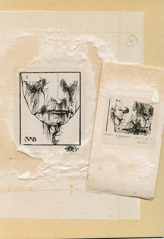 Baskin, Leonard. (1922 - 2000) Two Blake Engravings INSCRIBED TO SYLVIA PLATH AND TED HUGHES
