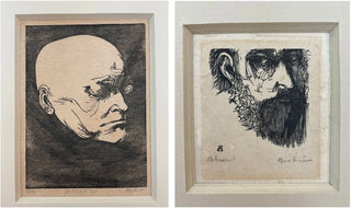Baskin, Leonard. (1922 - 2000) Blake & Palmer - Two Engravings INSCRIBED TO SYLVIA PLATH AND TED HUGHES