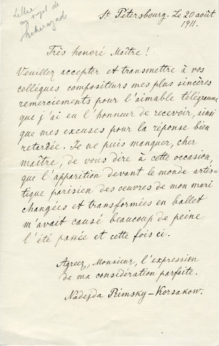 [Debussy, Claude. (1862-1918)] Colonne, Édouard. (1838-1910) & Bréval, Lucienne. (1869-1935) & Plumet, Charles. (1861-1928) & Campanini, Cleofonte. (1860-1919) & Dippel, Andreas. (1866-1932) & Sinigaglia, Leone. (1868-1944) & Depanis, Giuseppe. (1853-1942