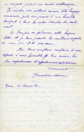 [Debussy, Claude. (1862-1918)] Colonne, Édouard. (1838-1910) & Bréval, Lucienne. (1869-1935) & Plumet, Charles. (1861-1928) & Campanini, Cleofonte. (1860-1919) & Dippel, Andreas. (1866-1932) & Sinigaglia, Leone. (1868-1944) & Depanis, Giuseppe. (1853-1942