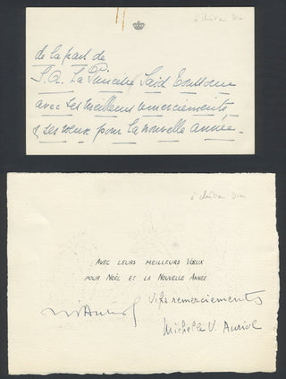 [Dior, Christian. (1905–1957)] Barrault, Jean-Louis. (1910–1994) & Renaud, Madeleine. (1900–1994) Collection of Autograph Letters and Cards to Christian Dior