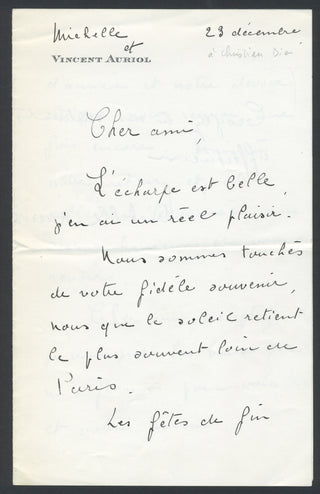 [Dior, Christian. (1905–1957)] Barrault, Jean-Louis. (1910–1994) & Renaud, Madeleine. (1900–1994) Collection of Autograph Letters and Cards to Christian Dior