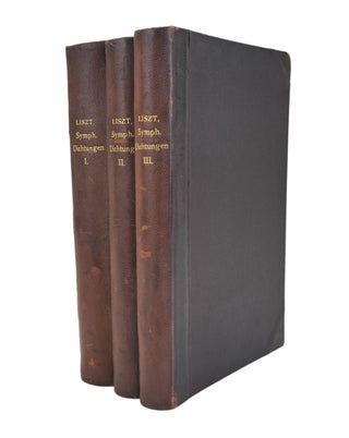 Liszt, Franz. (1811–1886) [Mitropoulos, Dimitri. (1896–1960)] "Symphonische Dichtungen für grosses Orchester" (3 Volumes) - EX-DIMITRI MITROPOULOS