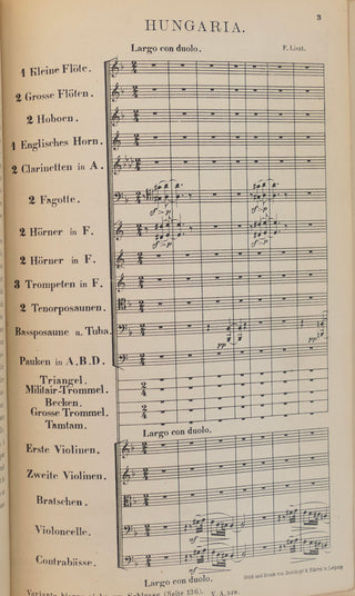 Liszt, Franz. (1811–1886) [Mitropoulos, Dimitri. (1896–1960)] "Symphonische Dichtungen für grosses Orchester" (3 Volumes) - EX-DIMITRI MITROPOULOS