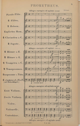 Liszt, Franz. (1811–1886) [Mitropoulos, Dimitri. (1896–1960)] "Symphonische Dichtungen für grosses Orchester" (3 Volumes) - EX-DIMITRI MITROPOULOS