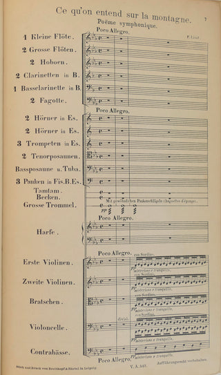 Liszt, Franz. (1811–1886) [Mitropoulos, Dimitri. (1896–1960)] "Symphonische Dichtungen für grosses Orchester" (3 Volumes) - EX-DIMITRI MITROPOULOS