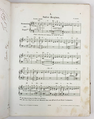 Liszt, Franz. (1811-1886) Sammelband of Works Composed or Arranged by Liszt- INSCRIBED PRESENTATION COPY TO HIS PUPIL NADINE HELBIG