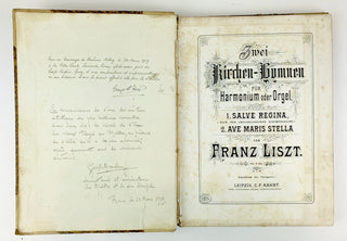 Liszt, Franz. (1811-1886) Sammelband of Works Composed or Arranged by Liszt- INSCRIBED PRESENTATION COPY TO HIS PUPIL NADINE HELBIG