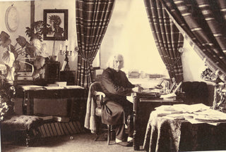 Liszt, Franz. (1811–1886) "Liszt in His Room" – Original Albumen Photograph