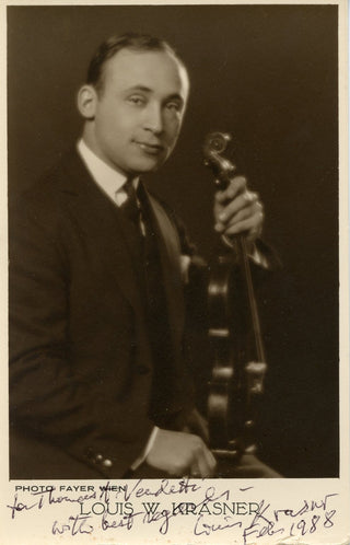 Krasner, Louis. (1903–1995) Signed photograph