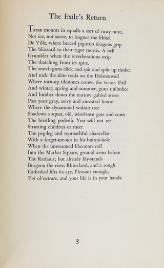 Lowell, Robert. (1917 - 1977) "Lord Weary's Castle" - First Edition