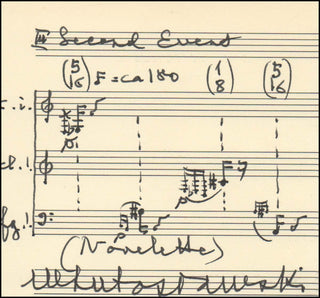 Lutoslawski, Witold. (1913 - 1994) "Novelette" - Autograph Musical Quotation