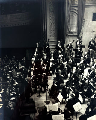 [Mahler, Gustav. (1860-1911)] Walter, Bruno. (1876–1962) Autograph Signature and Original Photograph conducting Mahler - Framed Ensemble