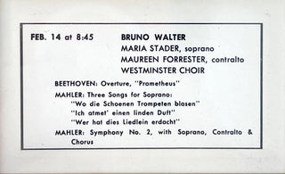 [Mahler, Gustav. (1860-1911)] Walter, Bruno. (1876–1962) Autograph Signature and Original Photograph conducting Mahler - Framed Ensemble