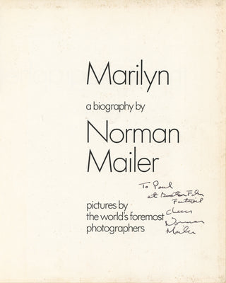 [Monroe, Marilyn. (1926-1962)] Mailer, Norman. (1923–2007) Signed book title