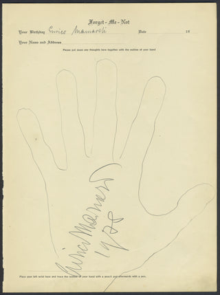 Mainardi, Enrico. (1897–1976) Signed Hand Tracing