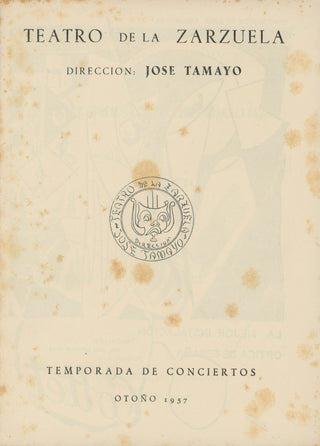 Malcuzynski, Witold. (1914–1977) & Mendoza Lassalle, Cesar de. (1910–?) Signed Concert Program