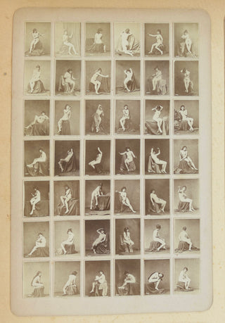 [Nude Models] [Anonymous] Male and Female Nude Studies - Four Cabinet Card Collections ca. 1880s