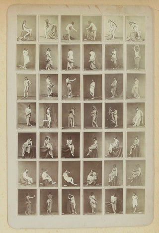 [Nude Models] [Anonymous] Male and Female Nude Studies - Four Cabinet Card Collections ca. 1880s