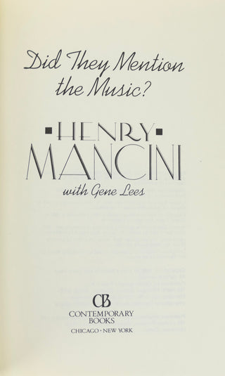 Mancini, Henry. (1924–1994) "Did They Mention the Music?" - SIGNED