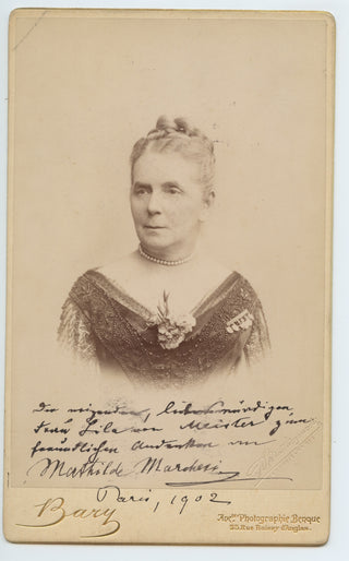 Marchesi, Mathilde de Castrone. (1821-1913) Signed Photograph