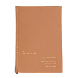 [Brando, Marlon. (1924–2004)] [Tolstoy, Leo. (1828–1910)] Sherwood, Robert E. (1896–1955) [Todd, Michael. (1909–1958) & Zinnemann, Fred. (1907–1997)] Presentation Copy of "War and Peace" given to Marlon Brando