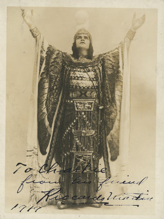 Martin, Riccardo. (1874–1952) Signed Photograph in "Aida" to MET/Chicago Rehearsal Pianist