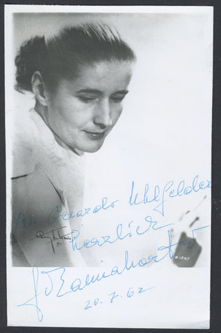 Martzy, Johanna. (1924–1979) Signed Postcard Photograph