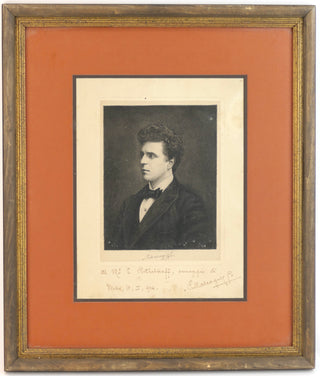 Mascagni, Pietro. (1863-1945) [Plotnikoff, Eugene. (1877–1951)] Large Signed Portrait Engraving to Eugene Plotnikoff