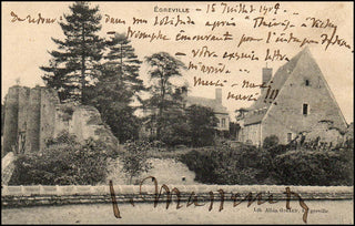 Massenet, Jules. (1842-1912) Signed Postcard after the "moving triumph of interpretation" of his "Thérèse" in Vichy