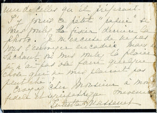 [Massenet, Jules. (1842-1912)] Massenet, Juliette. Photographs and Autograph Notes from the Composer's Daughter