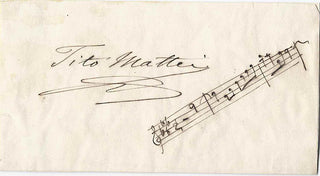 Mattei, Tito.  (1841 - 1914) Autograph Musical Quotation