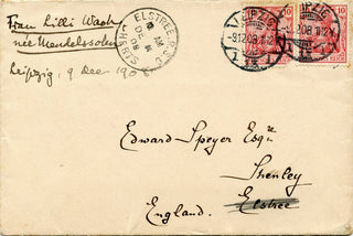 [Mendelssohn-Bartholdy, Felix. (1809–1847)] Collection of 4 Autograph Letters from the Mendelssohn Family to Edward Speyer