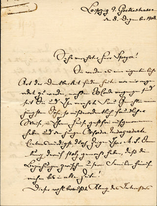 [Mendelssohn-Bartholdy, Felix. (1809–1847)] Collection of 4 Autograph Letters from the Mendelssohn Family to Edward Speyer