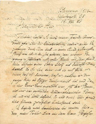 [Mendelssohn-Bartholdy, Felix. (1809–1847)] Collection of 4 Autograph Letters from the Mendelssohn Family to Edward Speyer