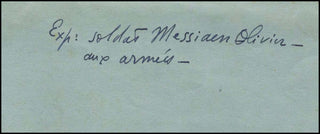 Messiaen, Olivier. (1908–1992) Important Autograph Letter