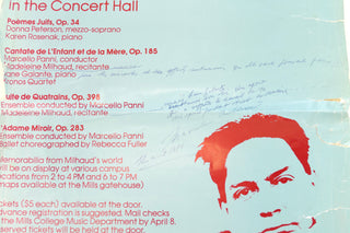 [Milhaud, Darius. (1892–1974)] Milhaud, Madeleine. (1902 -2008) Autograph Letters Archive