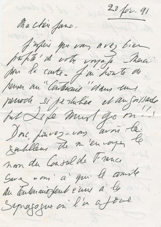 [Milhaud, Darius. (1892–1974)] Milhaud, Madeleine. (1902 -2008) Autograph Letters Archive