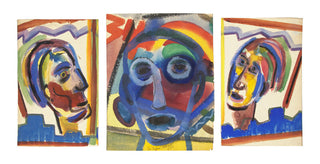 Miller, Henry. (1891–1980) Three Original Paintings