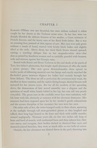 [Gone with the Wind] Mitchell, Margaret. (1900 - 1949) "Gone with the Wind" - SIGNED First Edition