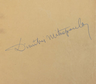 Schoenberg, Arnold. (1874-1951) [Mitropoulos, Dimitri. (1896–1960)] "Fünf Orchesterstücke Op. 16" - The Copy of Dimitri Mitropoulos